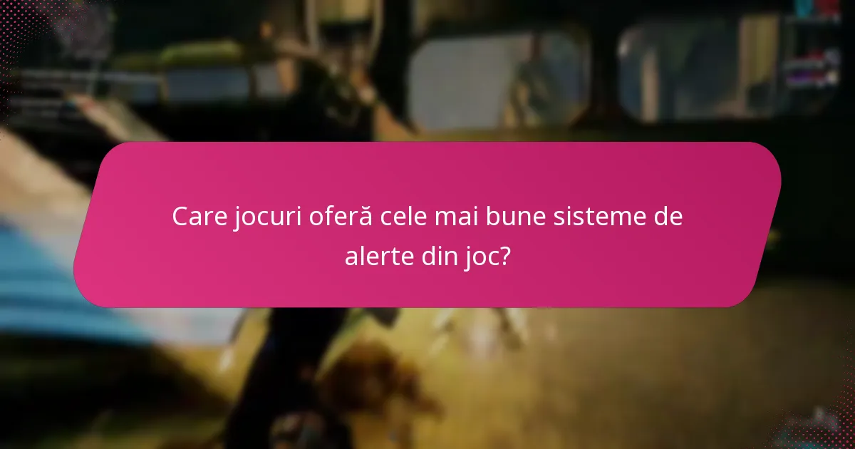 Care jocuri oferă cele mai bune sisteme de alerte din joc?