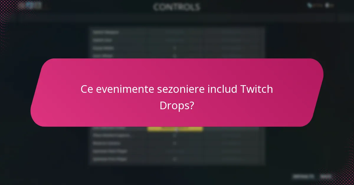 Ce evenimente sezoniere includ Twitch Drops?