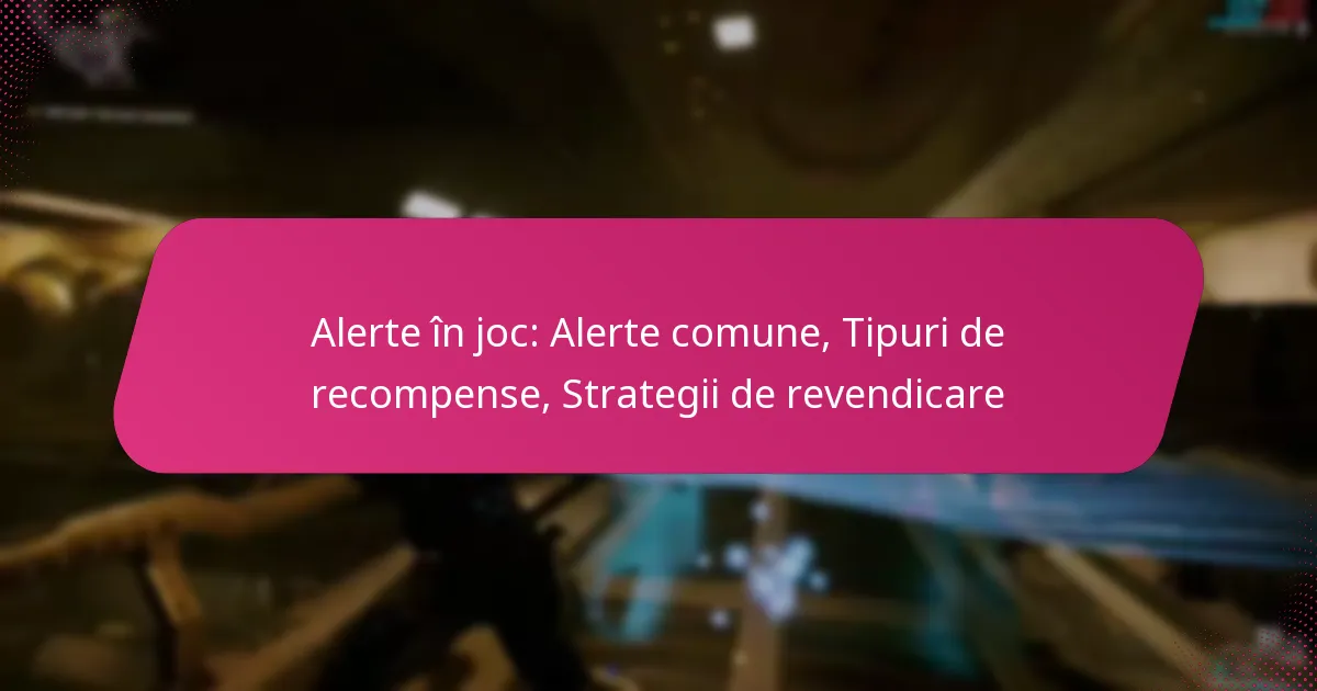 Alerte în joc: Alerte comune, Tipuri de recompense, Strategii de revendicare
