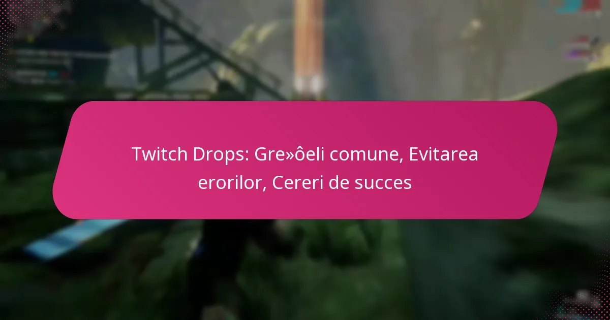 Twitch Drops: Greșeli comune, Evitarea erorilor, Cereri de succes